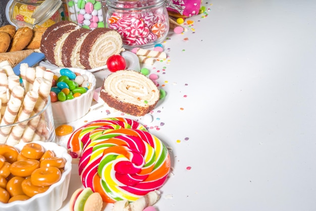 Photo selection of colorful sweets