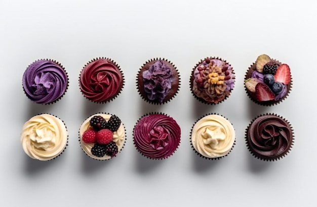 A selection of cupcakes from the cupcake company