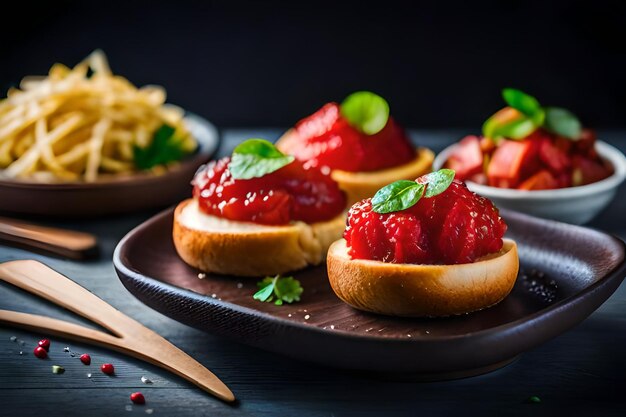 a selection of food including strawberries strawberries and parsley