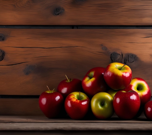 A selection of fresh and delicious red apples ready to be enjoyed Generated by AI