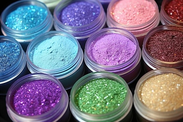 a selection of glitters from the brand's collection.