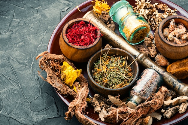 Selection healing herbs