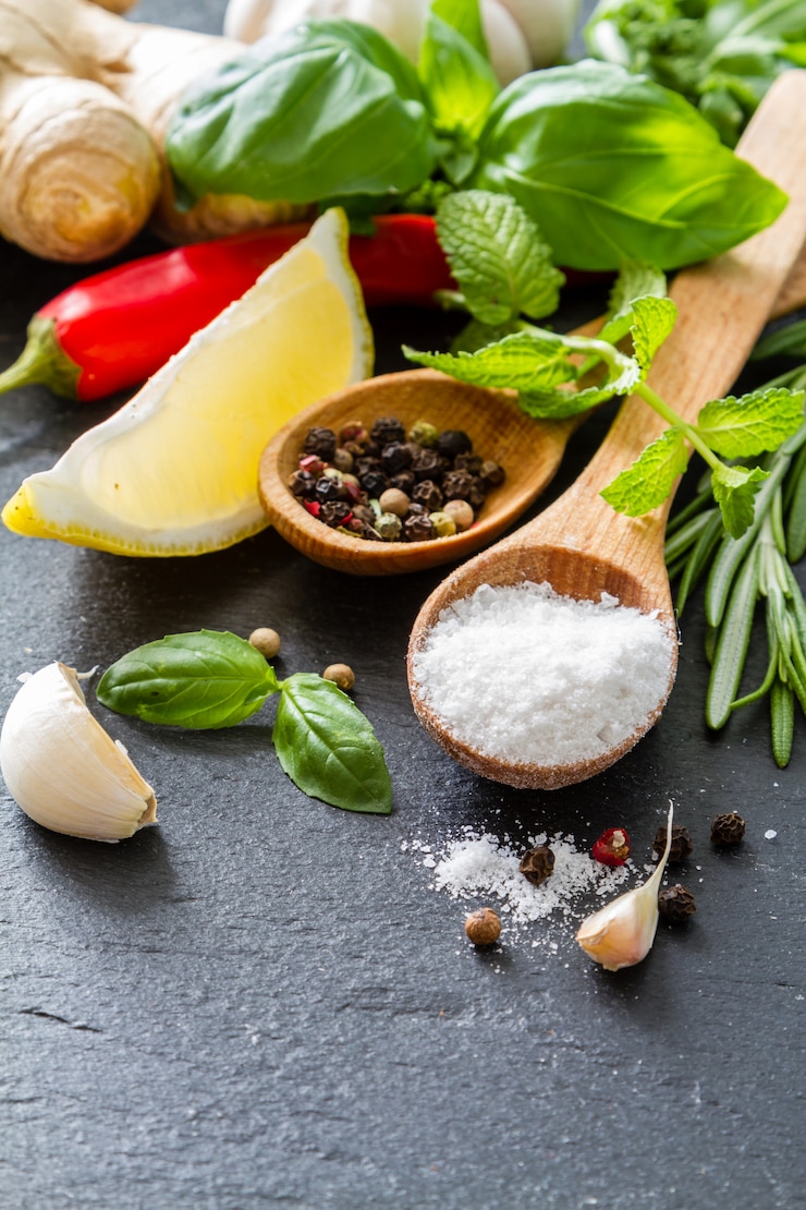 Photo selection of herbs and spices