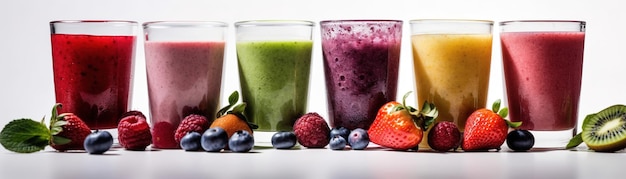 A selection of smoothies from the juice bar