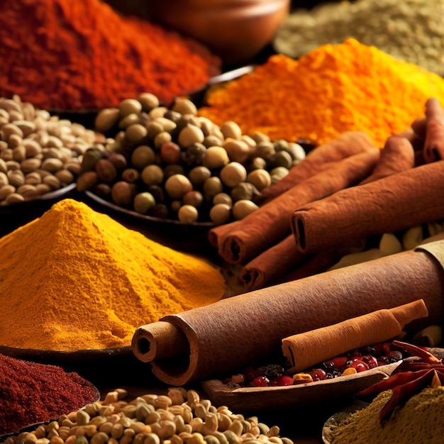 A selection of spices from the spice market