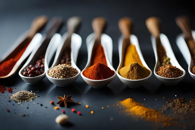 A selection of spices including spices and spices.