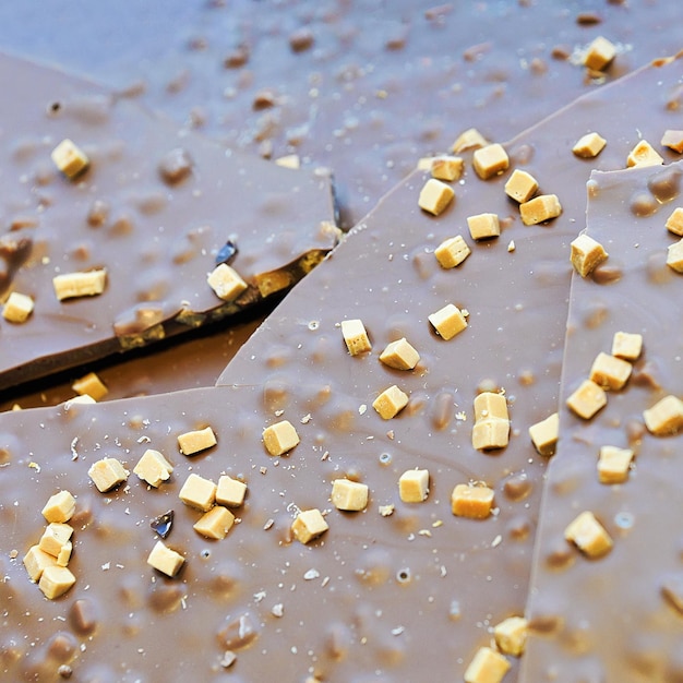 Selection of Swiss chocolate bars with caramel