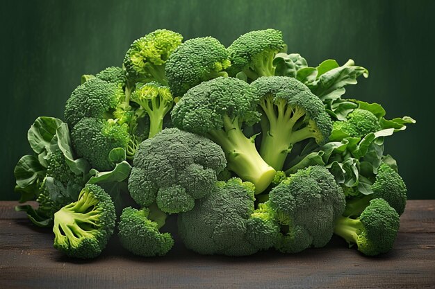 Selective focus delight Fresh broccoli displayed on a dark background