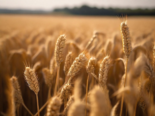 selective focus photography of ripe wheat spike in field