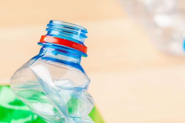 Selective focus,plastic bottle for recycle waste