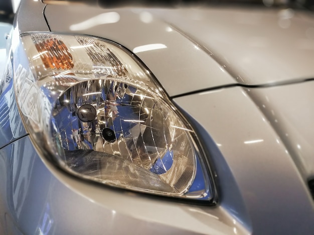 Selective focus point on Headlight lamp car