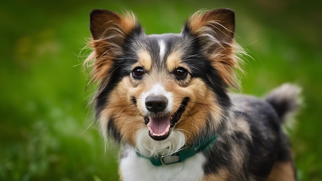 Selective focus shot of an adorable kooikerhondje dog