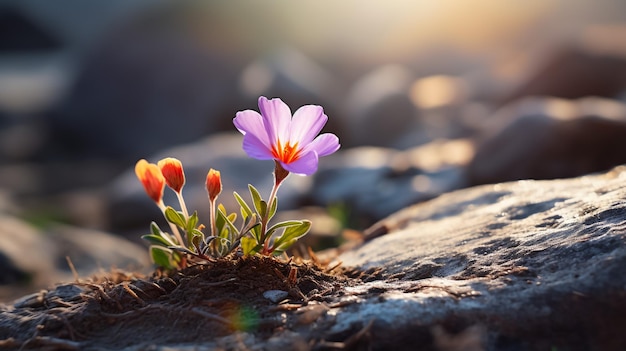 Photo selective photography of pink lotus flower with green leaves nature lotus water lily