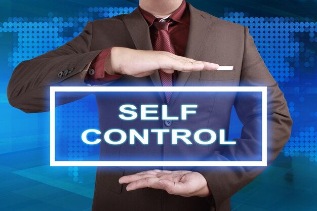 Self Control Motivational Words Quotes Concept