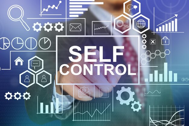 Self Control Motivational Words Quotes Concept