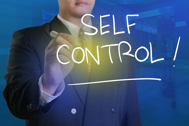 Self Control Motivational Words Quotes Concept