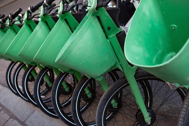 Self service bicycle parking and luggage rack