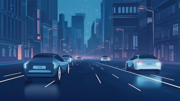 Selfdriving autonomous automobile on city streets Generative AI and smart car technologies