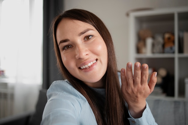 Selfieportret voor videogesprek