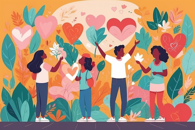 A selflove mural in a community space