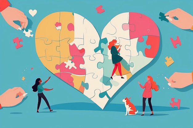 a selflove puzzle with pieces of selfacceptance