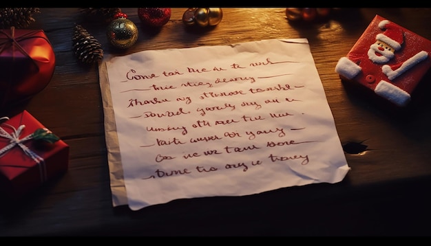 selfmade childish christmas letter