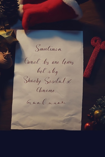 selfmade childish christmas letter