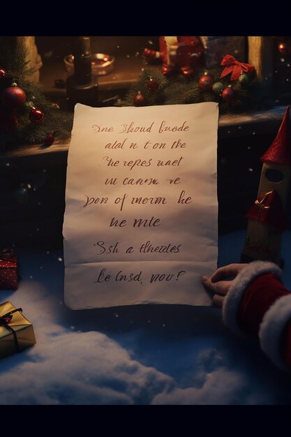 selfmade childish christmas letter