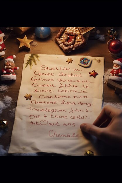 selfmade childish christmas letter