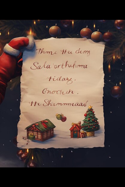 selfmade childish christmas letter