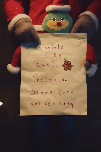selfmade childish christmas letter