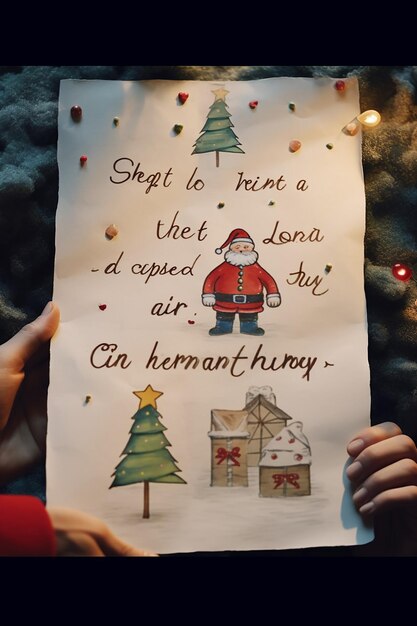 selfmade childish christmas letter