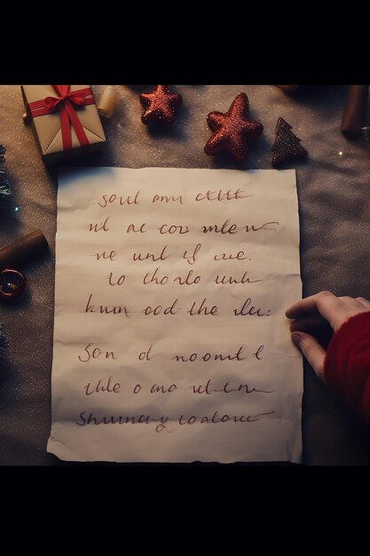 selfmade childish christmas letter