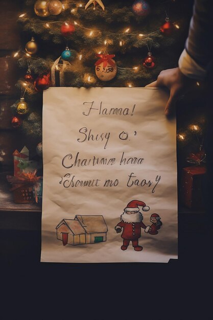 Selfmade childish christmas letter