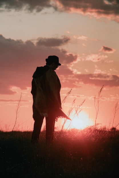 selfportrait silhouette of a man