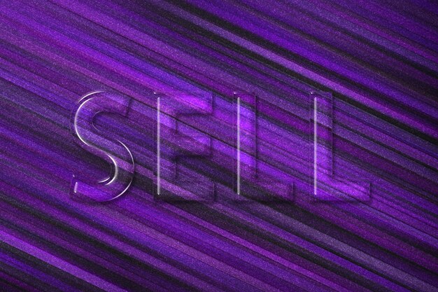 Sell text business concept word sell banner violet background