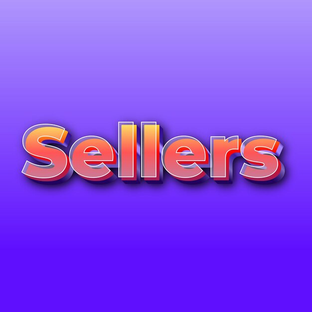 SellersText effect JPG gradient purple background card photo