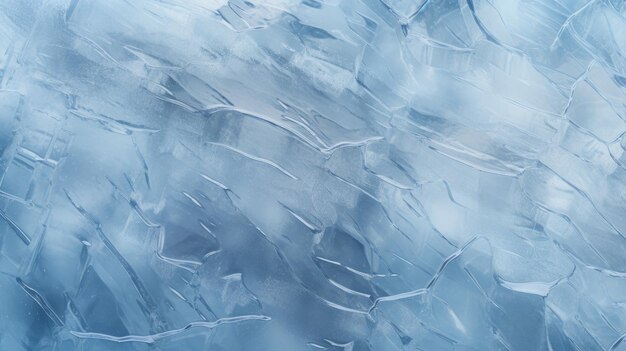 Фото Полупрозрачная замороженная синяя и белая ледяная текстура с трещинами и царапинами