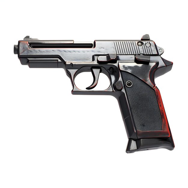 Photo semiautomatic handgun isolated on a white background