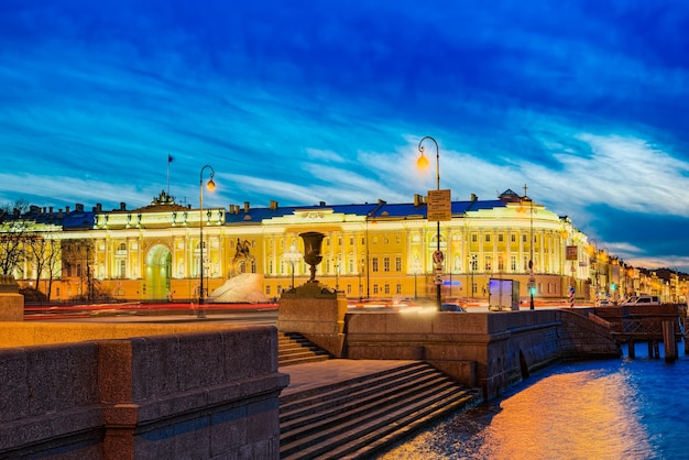 Senate building and a monument to peter i (the great). saint petersburg. russia