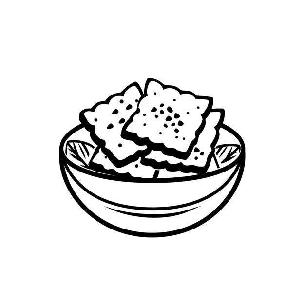 Photo senbei food icon with a crisp and savory rice cracker coated symbol idea design simple minimal art