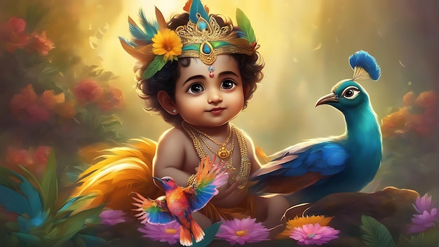 사진 사랑하는 모든 사람에게 진심 어린 janmashtami 소원 보내기 jai shri krishna