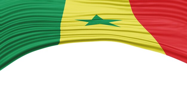 Senegal Flag Wave National Flag Clipping Path