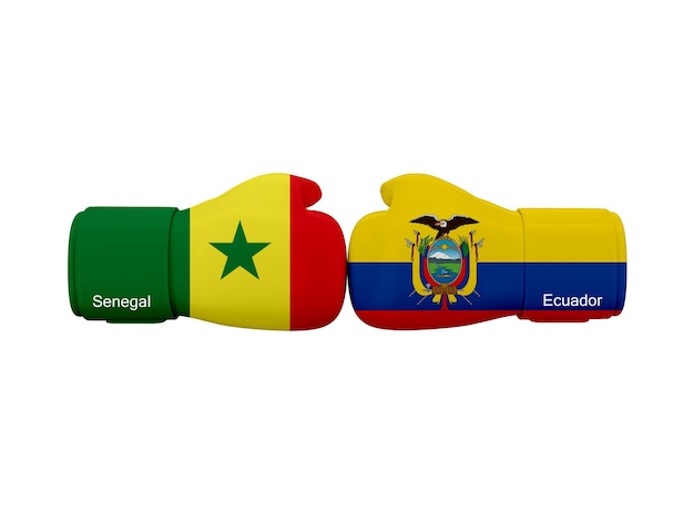 Senegal vs Ecuador voetbalwedstrijd. voetbal competitie. WK voetbal 2022 in Qatar.