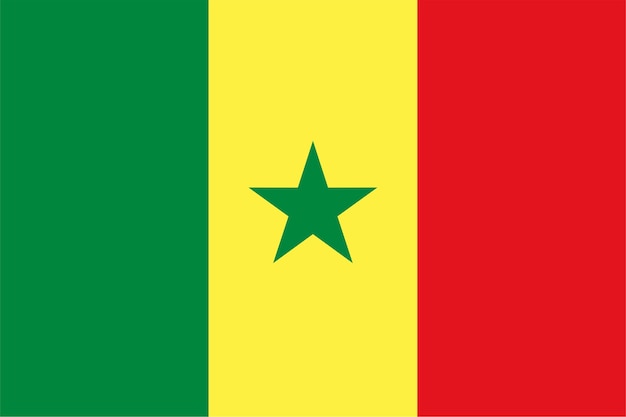 Photo senegalese flag of senegal