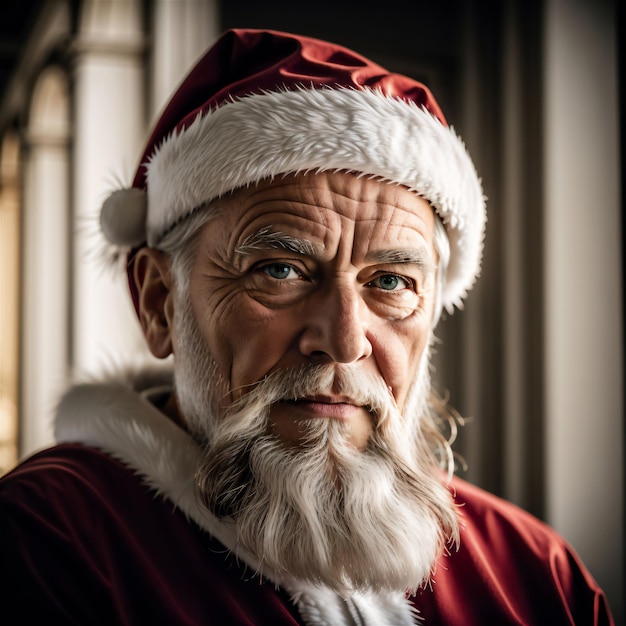 サンタ クロースのクリスマス休暇としてシニア大人