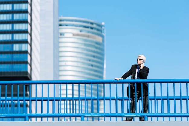 Senior Businessman in the Street. Business Concept