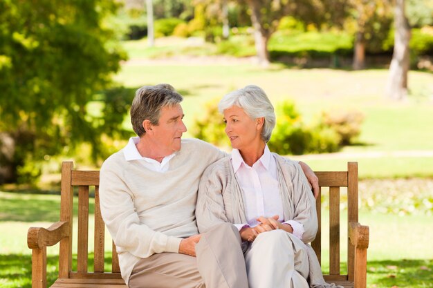 Senior couple on the bench