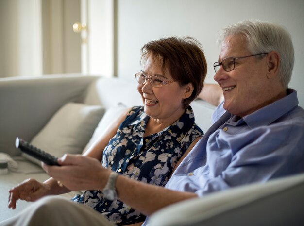 Senior Couple Daily Lifestyle Happiness