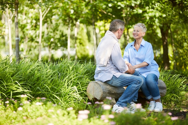 Senior Couple Enjoying Date in Park